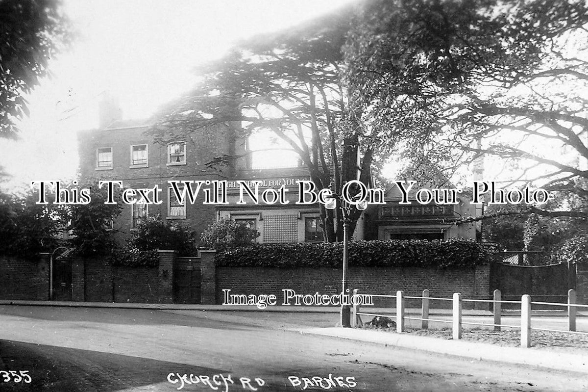 LO 975 - High School For Young Ladies, Church Road, Barnes, London