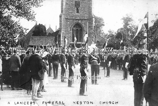 MI 106 - A Lancers Funeral, Heston Church, Hounslow, Middlesex