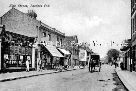 MI 123 - High Street, Ponders End, Enfield, Middlesex c1907