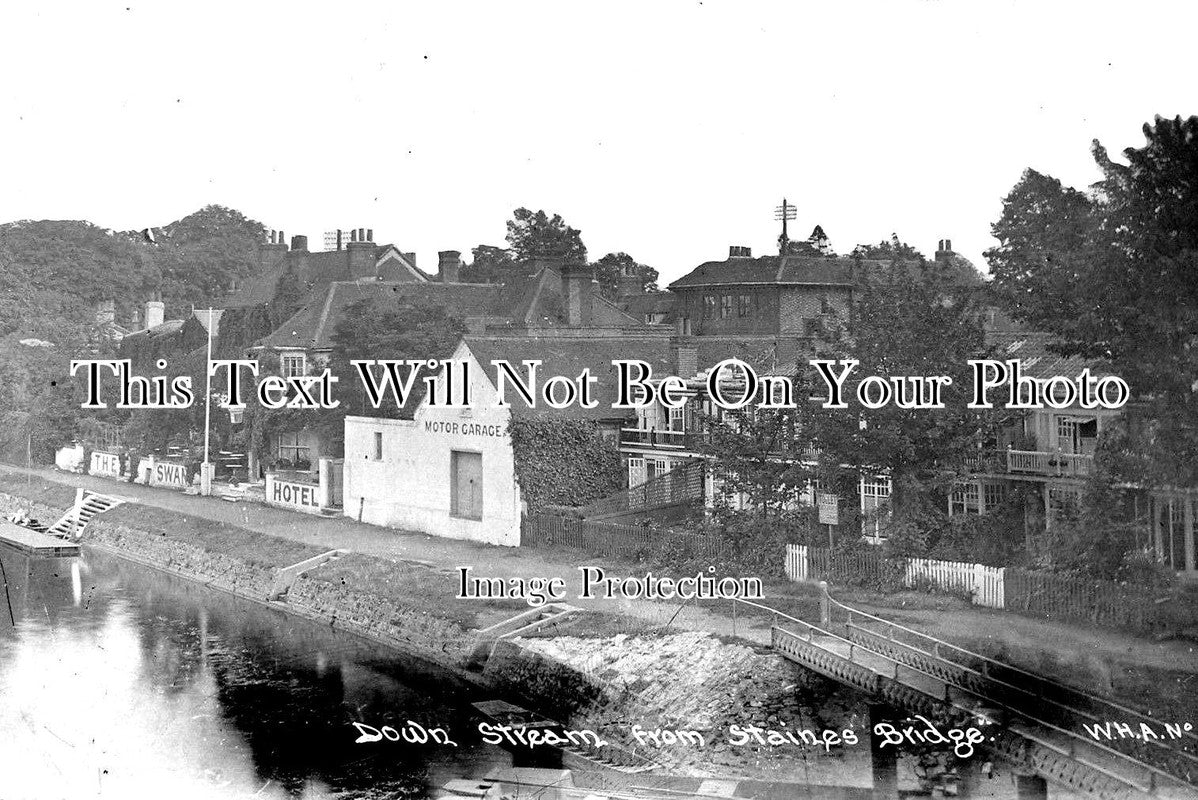 MI 1338 - Down Stream From Staines Bridge, Middlesex c1916