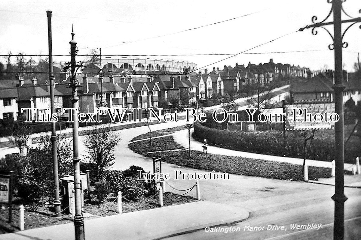 MI 1410 - Oakington Manor Drive & Stadium From Harrow Road, Wembley, Middlesex