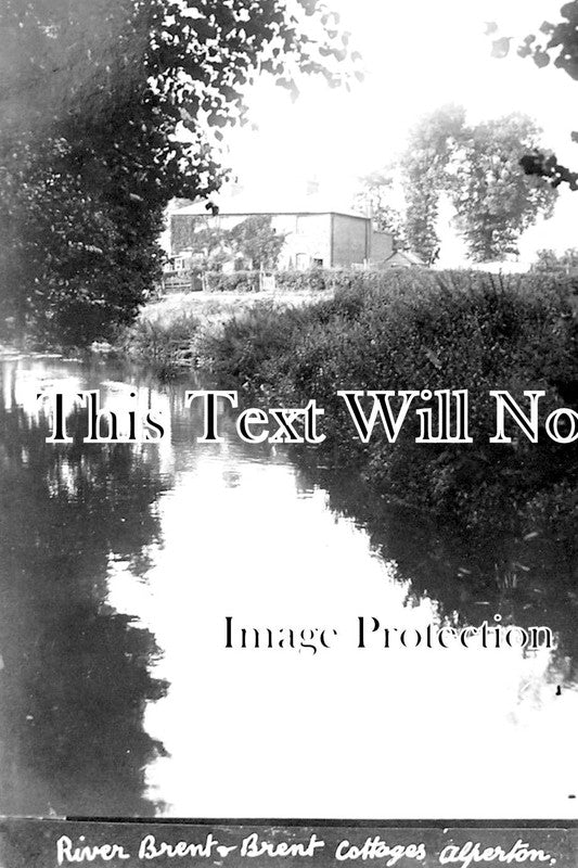 MI 1415 - The River Brent & Brent Cottages, Alperton, Middlesex c1914