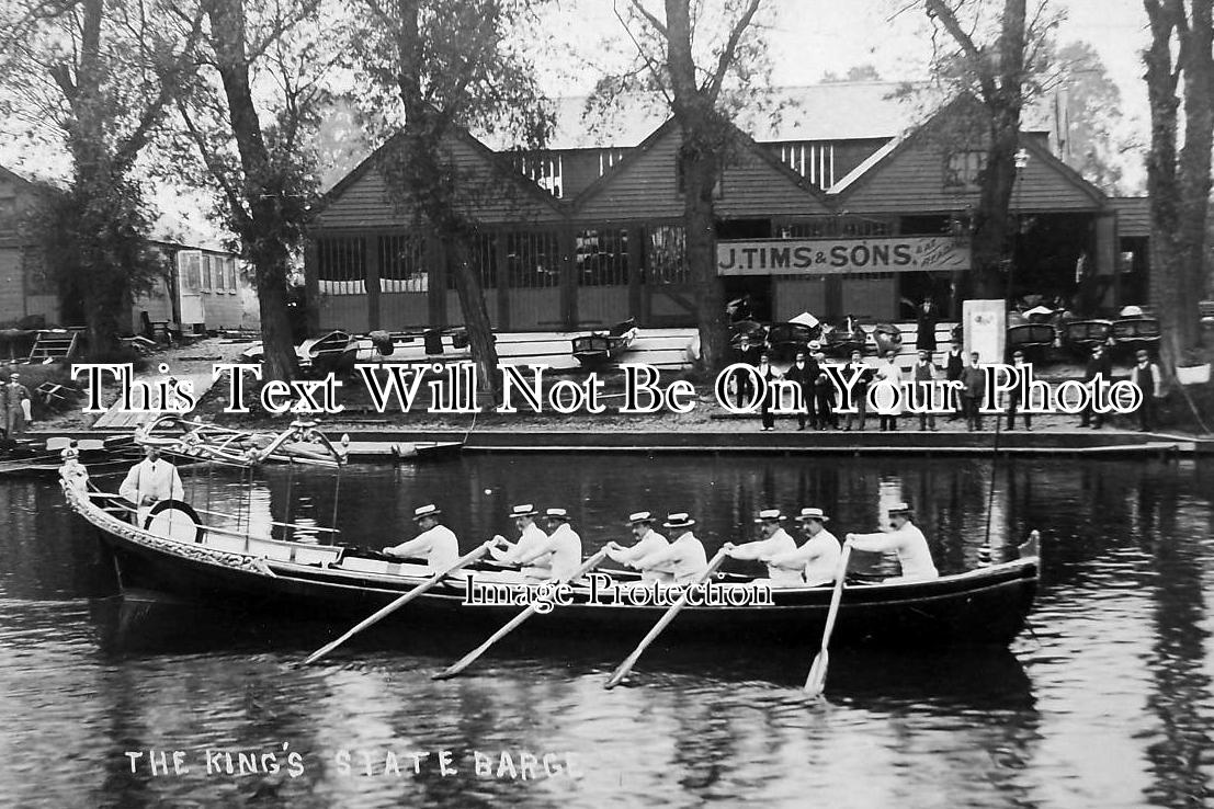 MI 143 - The King's State Barge, Staines, Middlesex c1910