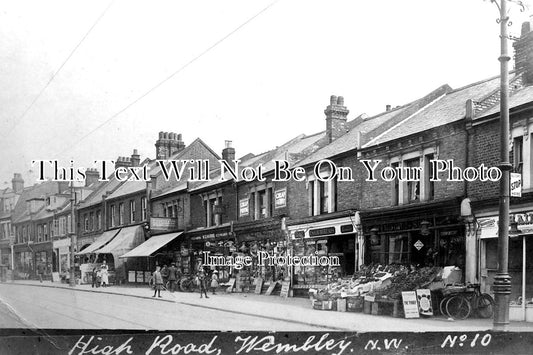 MI 1480 - High Road, Wembley, Middlesex c1913