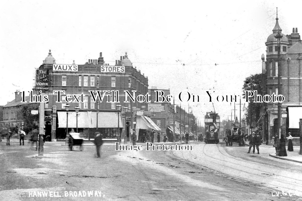 MI 1584 - The Broadway, Vauxs Stores, Hanwell, Middlesex c1905