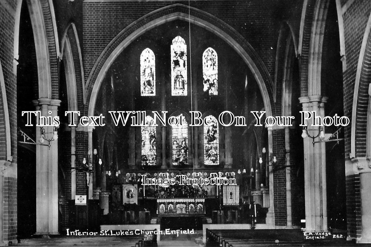 MI 161 - St Lukes Church Interior, Enfield, Middlesex
