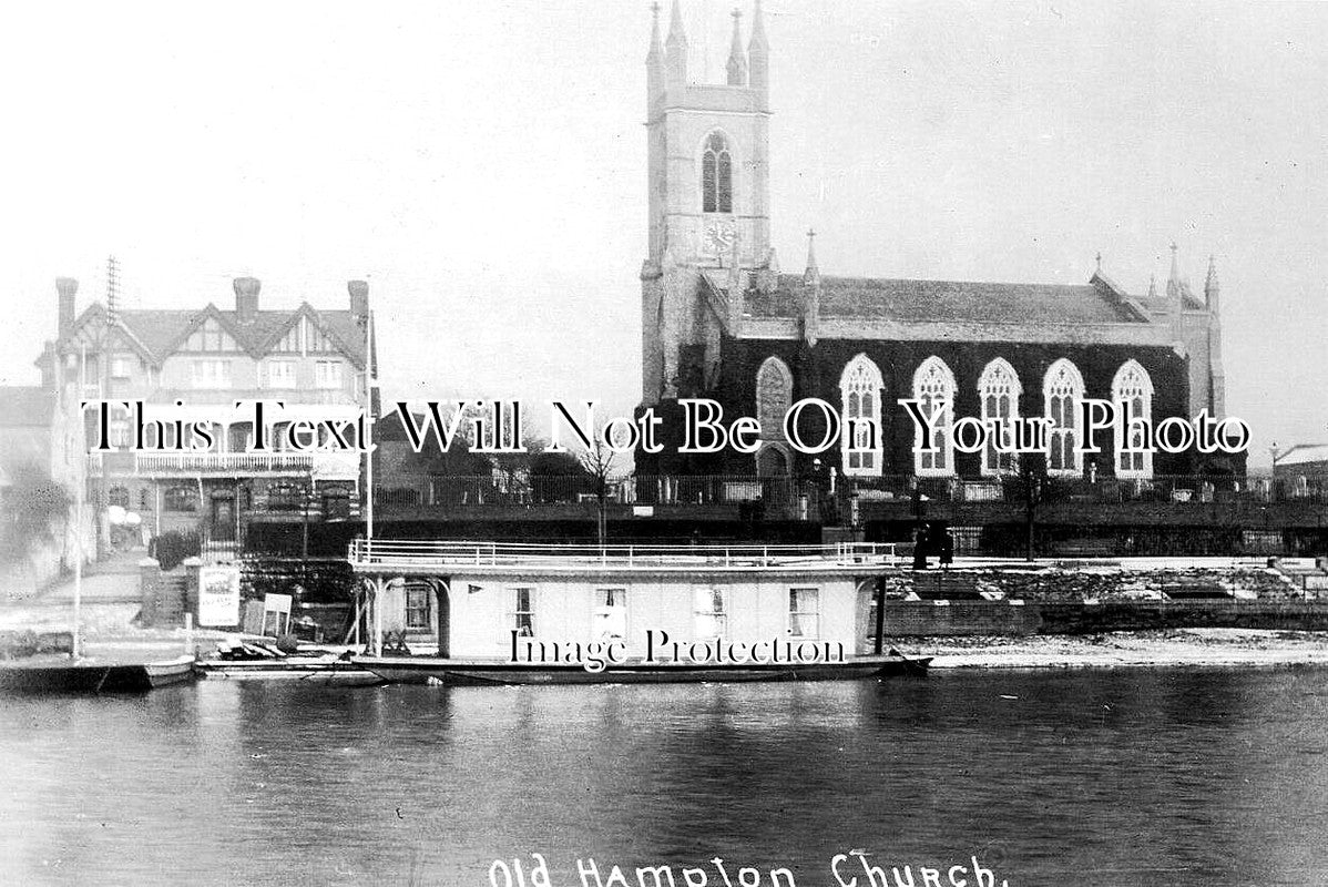 MI 1668 - Old Hampton Church, Middlesex c1909