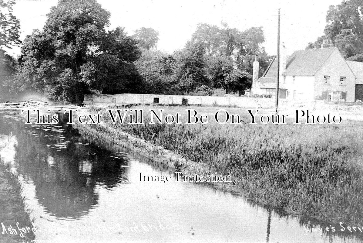 MI 1683 - Ashford, View From The Ford Bridge, Middlesex c1906