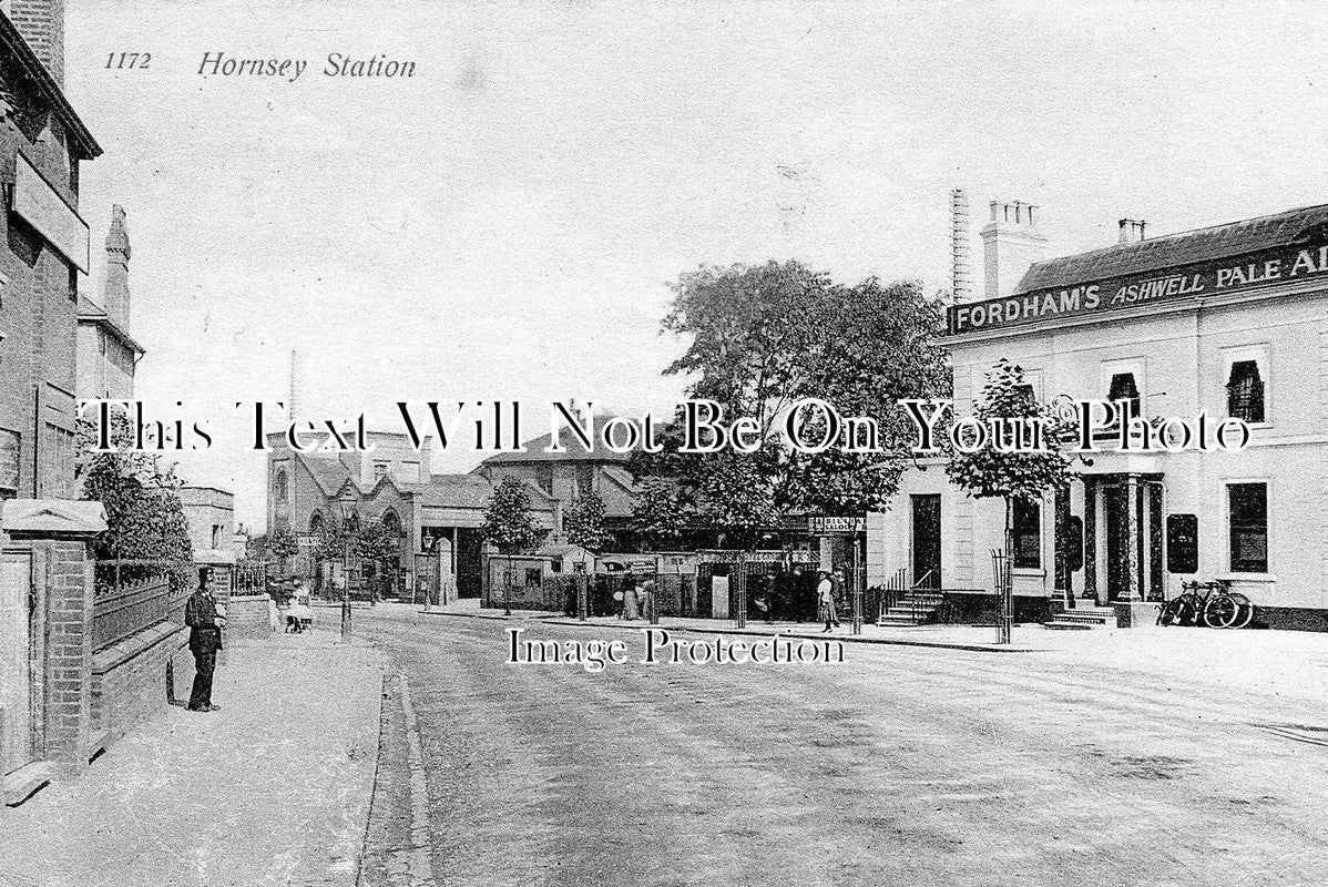 MI 177 - Hornsey Railway Station & Hotel, Middlesex c1907