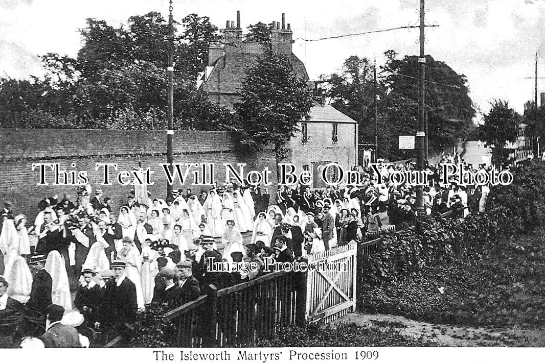 MI 1872 - The Isleworth Martyrs Procession, Middlesex 1909