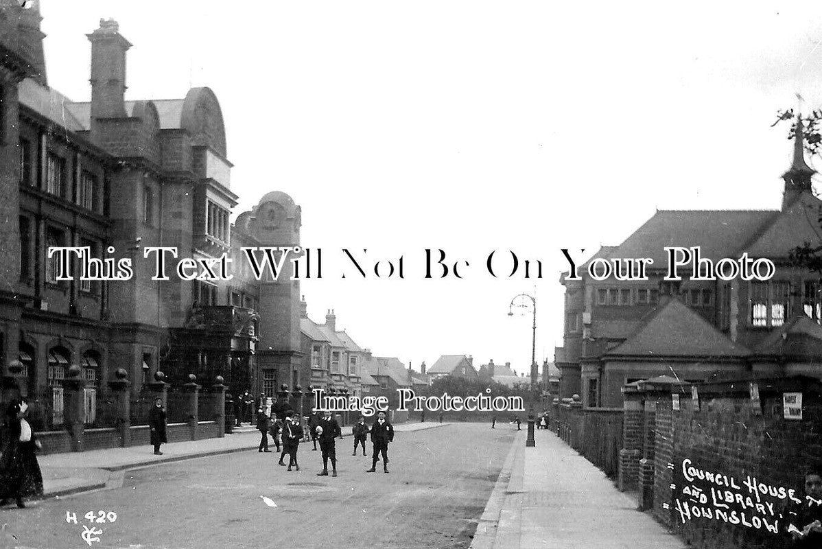 MI 1922 - Council House & Library, Hounslow, Middlesex