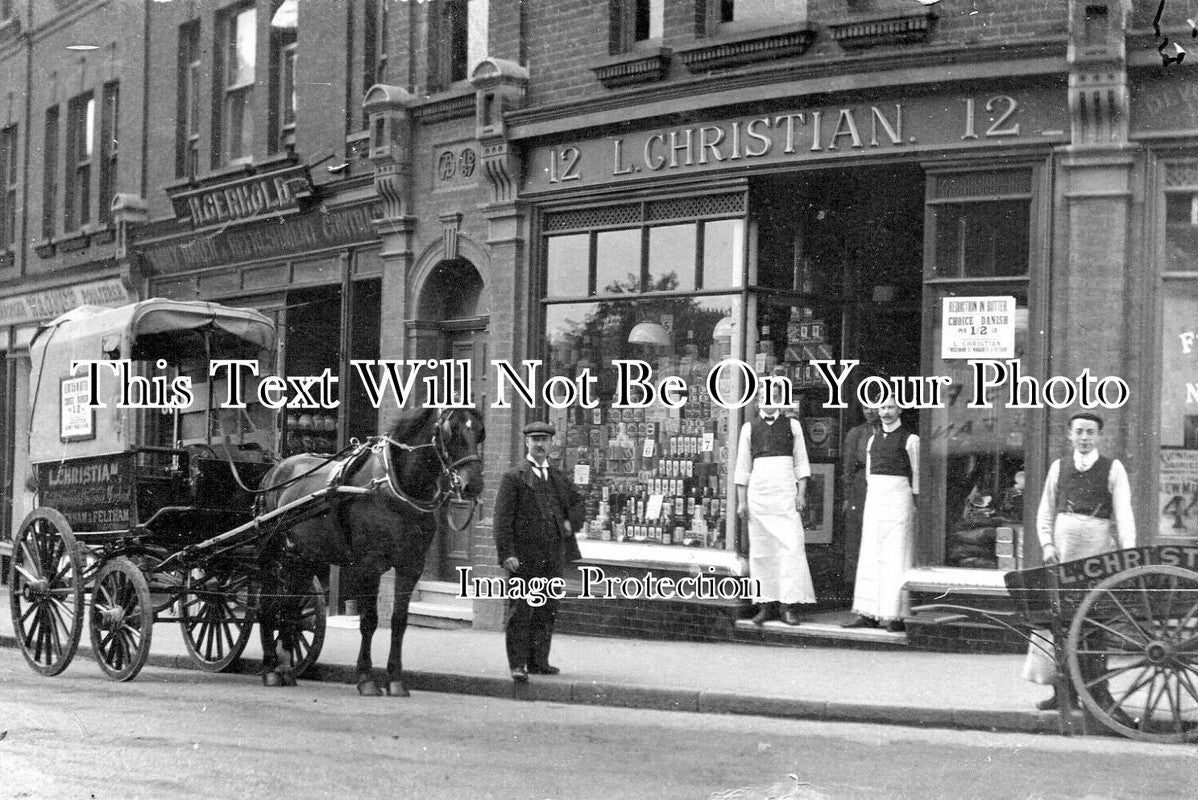 MI 1953 - L Christian Grocer Shop, Broadway, Twickenham, Middlesex