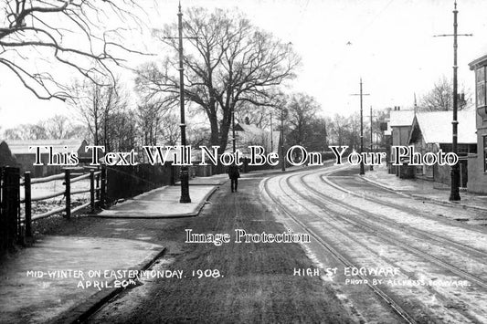 MI 198 - High Street, Edgware, London, Middlesex c1908