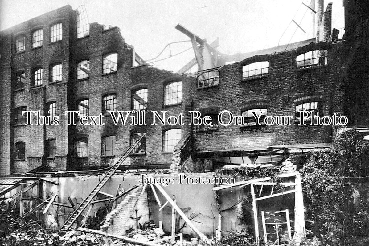 MI 2113 - The Sanderson Wallpaper Factory Fire, Chiswick, Middlesex 1928