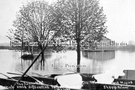 MI 2139 - River Thames Flood, Shepperton, Middlesex, London 1908