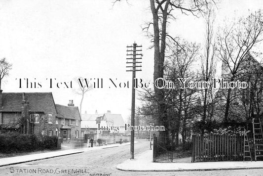 MI 2550 - Station Road, Greenhill, Harrow, Middlesex c1907