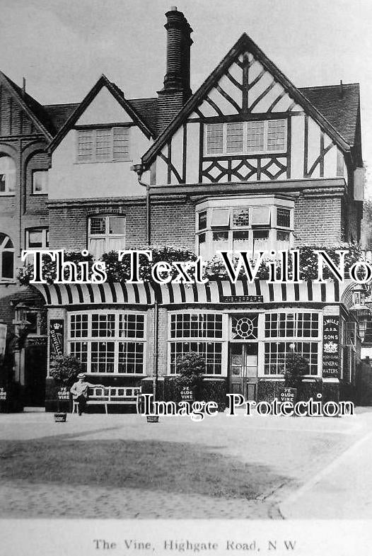 MI 277 - The Vine Pub, Highgate Road, Kentish Town, London, Middlesex c1910