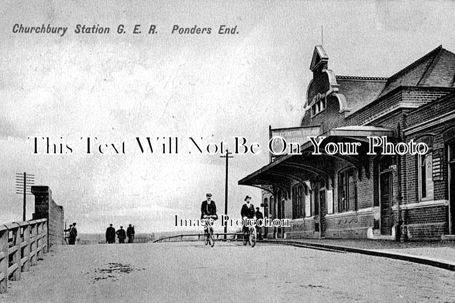 MI 35 - Churchbury Railway Station, Ponders End, Enfield, Middlesex c1913