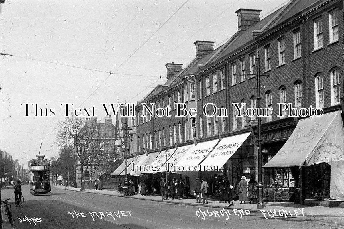 MI 37 - The Market, Church End, Finchley, Middlesex c1920