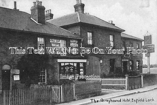 MI 398 - Greyhound Hotel, Enfield Lock, Middlesex, London c1909