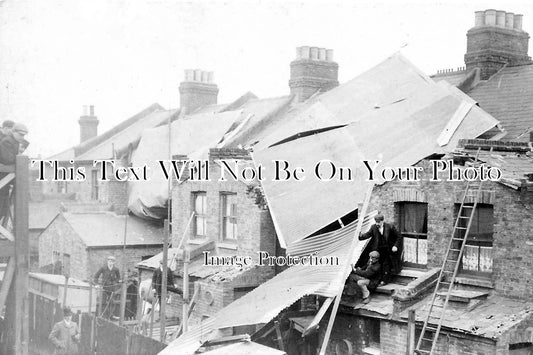 MI 445 - Football Club Roof Lost In Storms, Brentford, Hounslow, Middlesex c1905