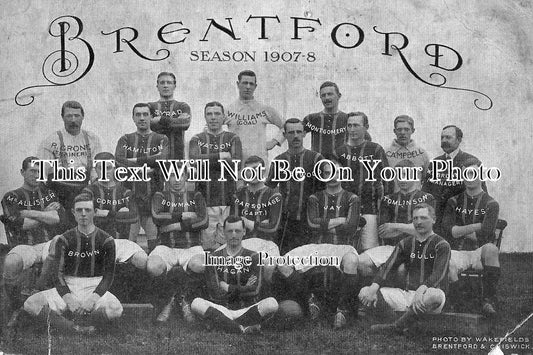 MI 458 - Brentford Football Team, Hounslow, Middlesex 1907-08