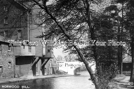 MI 495 - Norwood Mill, Southall Canal, Middlesex c1912