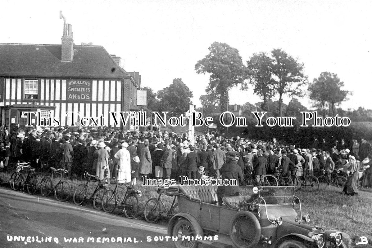 MI 585 - Unveiling South Mimms War Memorial, Middlesex