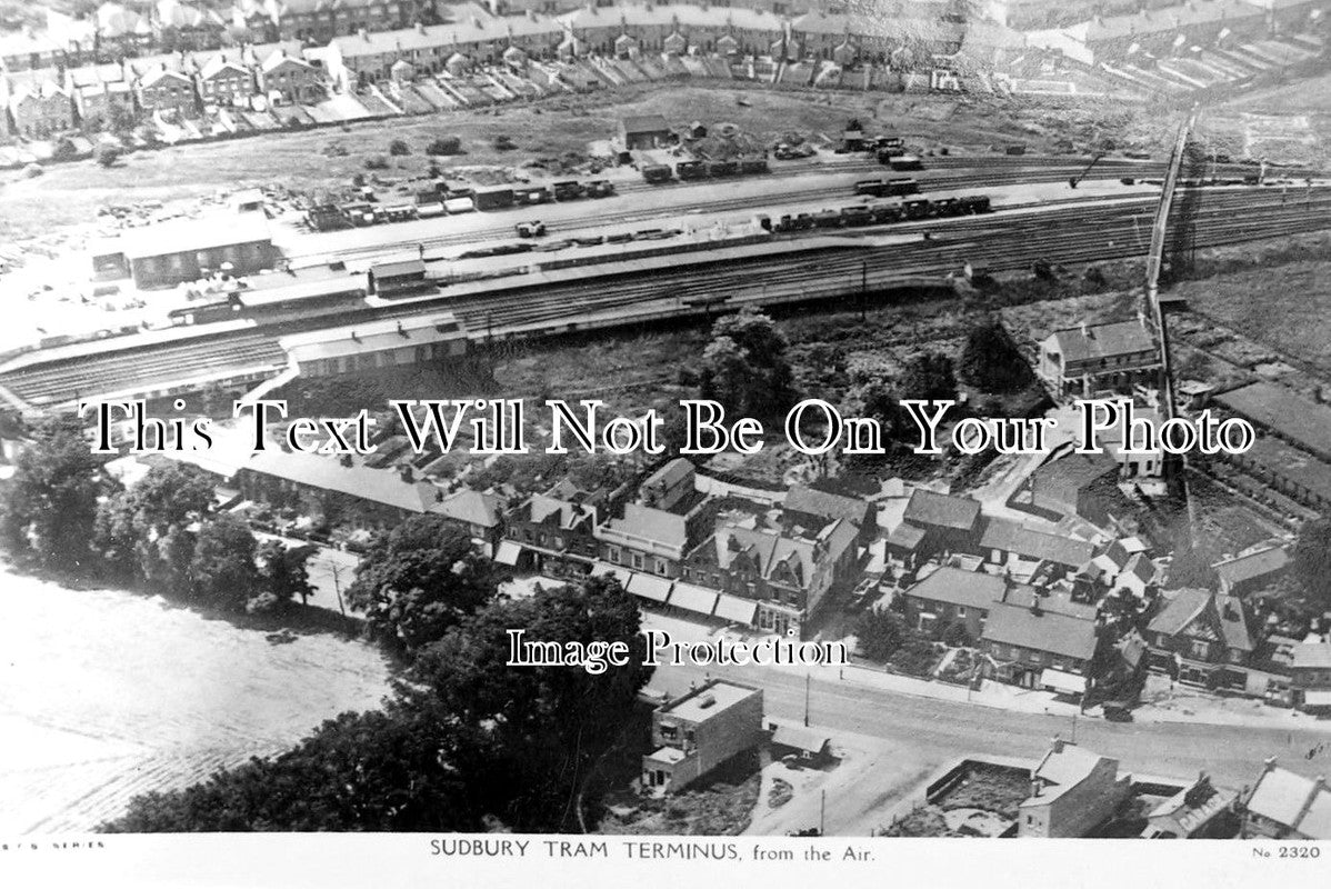 MI 588 - Aerial View Of Sudbury Railway Station & Tram Terminus, Middl ...