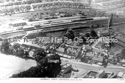 MI 588 - Aerial View Of Sudbury Railway Station & Tram Terminus, Middlesex