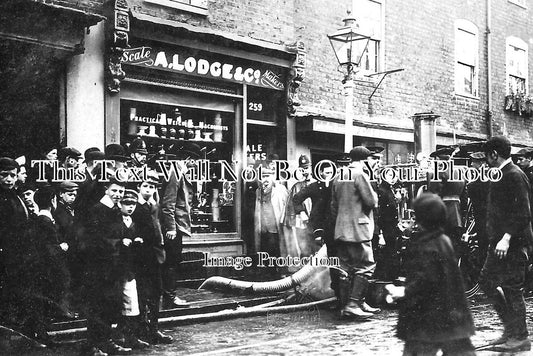 MI 617 - Fire Brigade At Shopfront, Brentford, Hounslow, Middlesex c1903