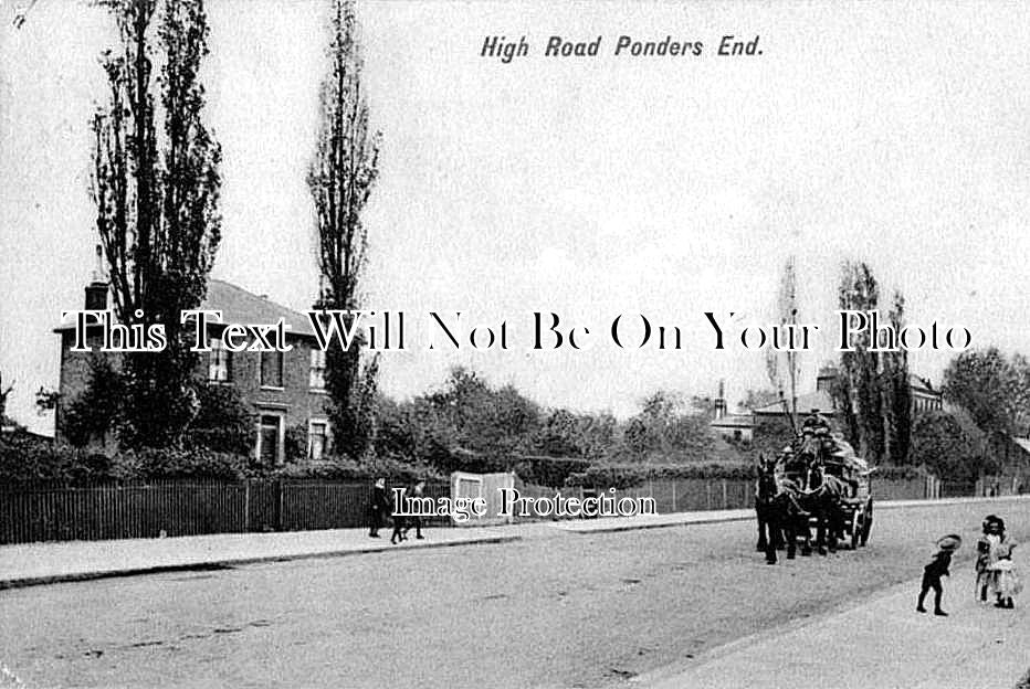 MI 73 - High Road, Ponders End, Enfield, Middlesex c1908