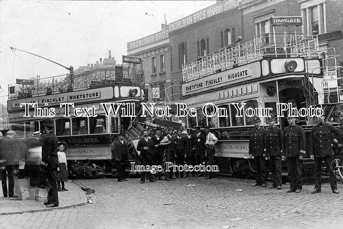 MI 88 - Tram Crash, Highgate, Middlesex c1906