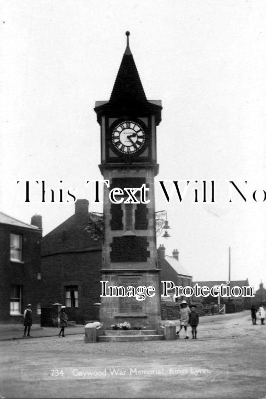 NF 1013 - Gaywood War Memorial, Kings Lynn, Norfolk c1922