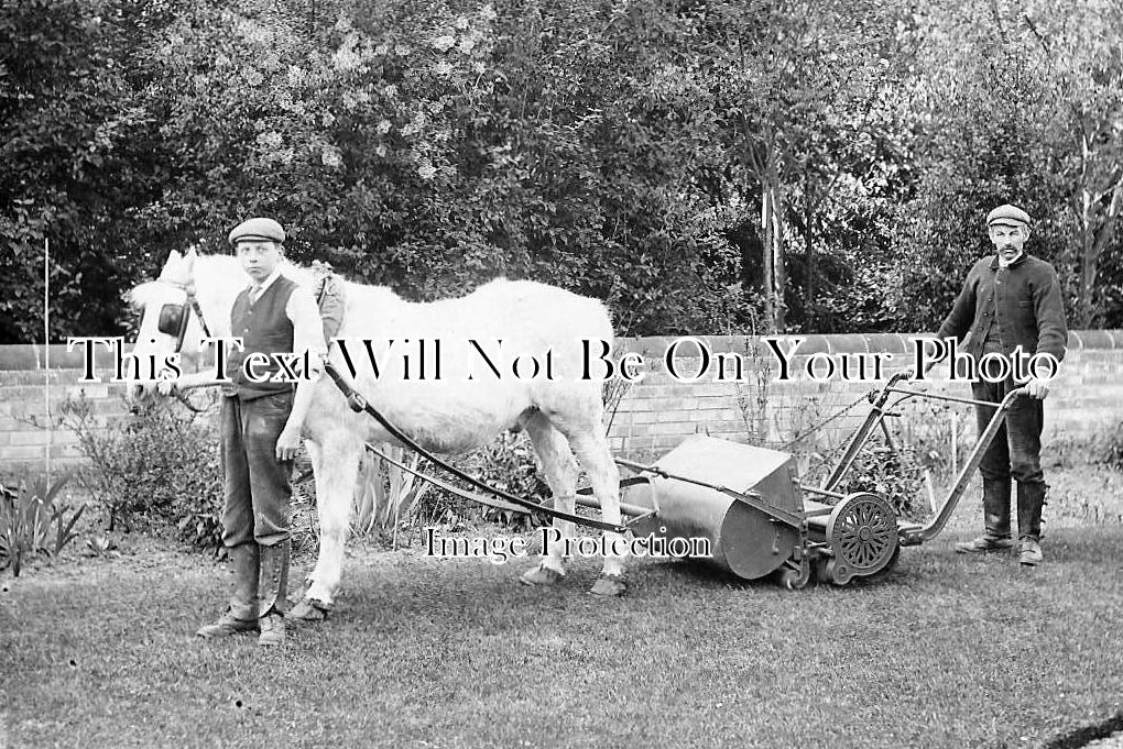 NF 1040 - Cutting Lawn, Buxton Lamas Vicarage, Norfolk c1912