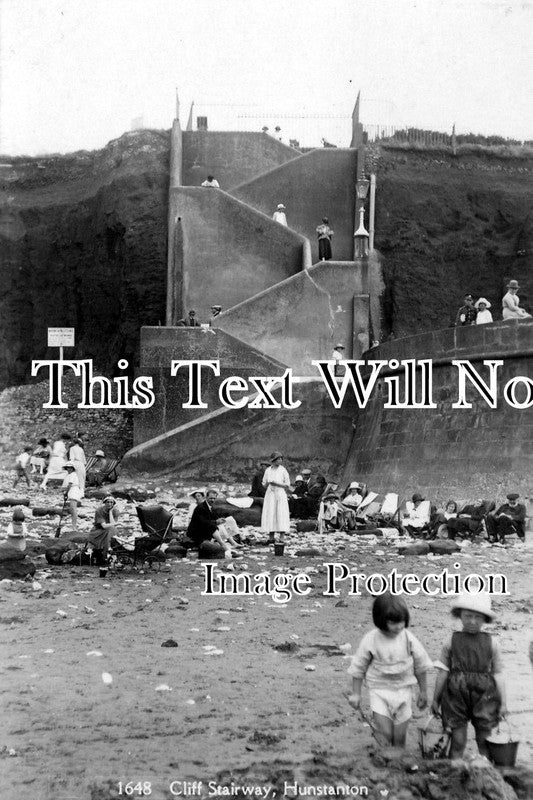 NF 1050 - Cliff Stairway, Hunstanton, Norfolk