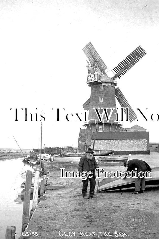 NF 1065 - Cley Next The Sea Windmill, Mill, Norfolk c1920
