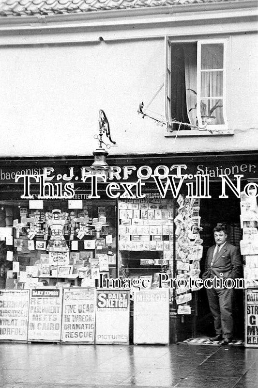 NF 1074 - E J Parfoot Shop, St Stephens Street, Norwich, Norfolk c1930