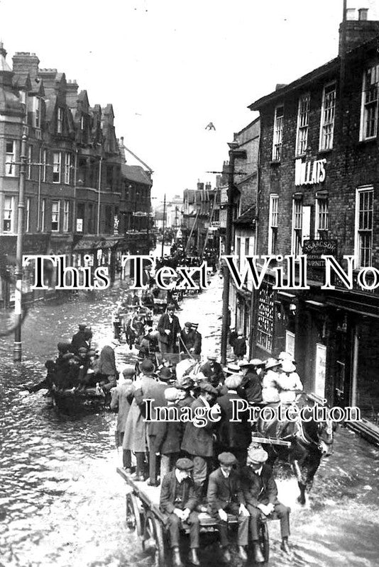 NF 1108 - Magdalen Street Flood, Norwich, Norfolk 1912