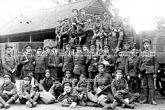 NF 1128 - WW1 Soldier Group, A Coy 5th Essex Regiment, Drayton Railway Station, Norfolk