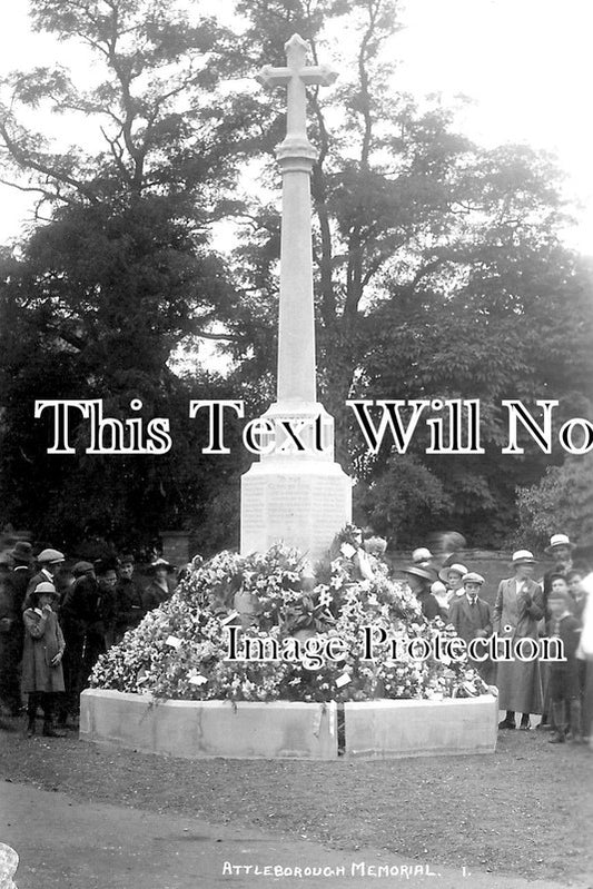 NF 1212 - Attleborough War Memorial, Norfolk