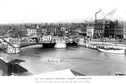 NF 1243 - The New Haven Bridge, Great Yarmouth, Norfolk