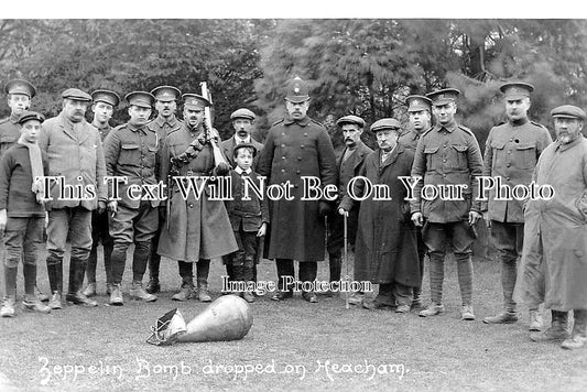 NF 1319 - German Zeppelin Bomb Dropped On Heacham, Norfolk 1915