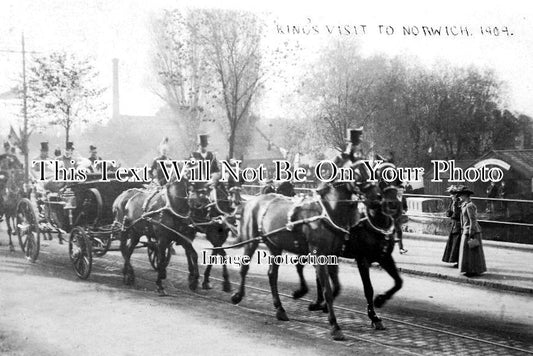 NF 1338 - Kings Carriage Crossing River, Norwich, Norfolk 1909