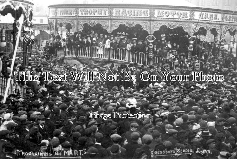 NF 1380 - Proclaiming The Mart, Kings Lynn, Norfolk 1909