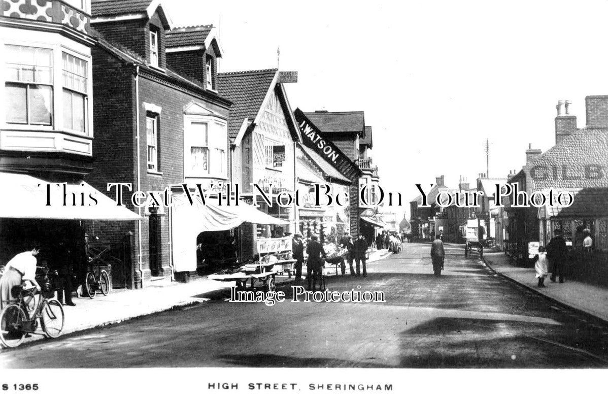 NF 1383 - High Street, Sheringham, Norfolk c1914