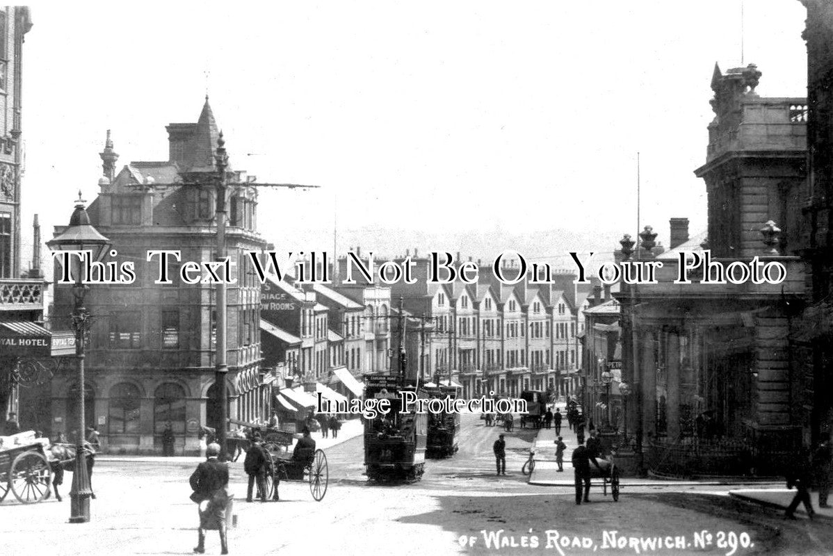 NF 1411 - Prince Of Wales Road, Norwich, Norfolk c1904