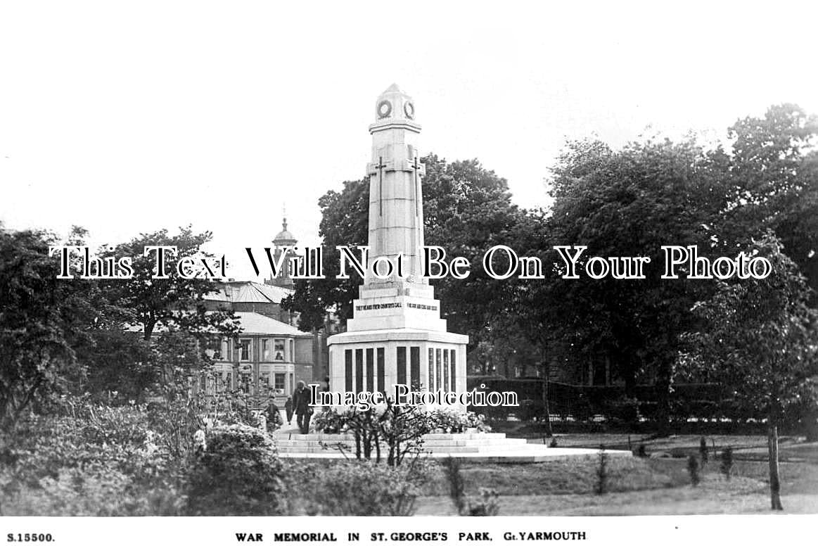 NF 1436 - War Memorial, St Georges Park, Great Yarmouth, Norfolk