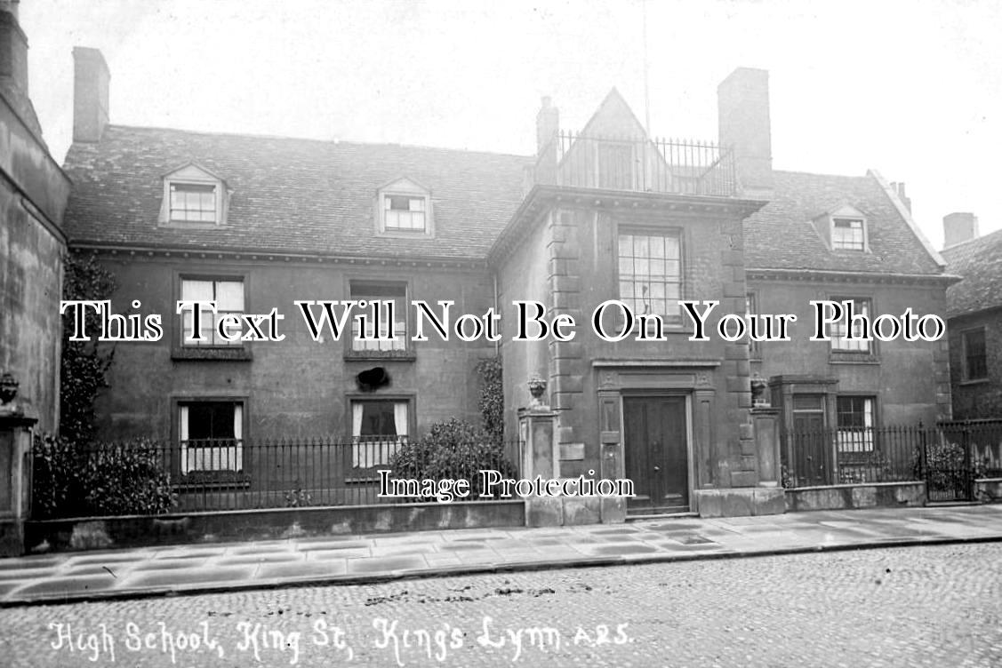 NF 1448 - Kings Lynn High School, King Street, Norfolk c1908