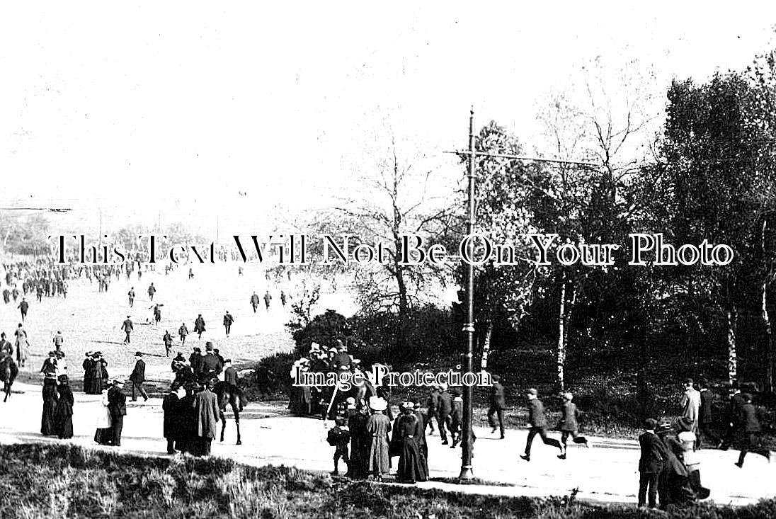NF 1466 - Mousehold Norwich Crowds In Street Kings Visit Norfolk 1911